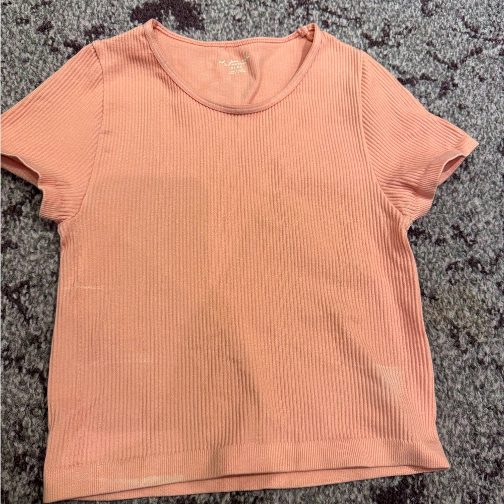 Urban outfitters pink baby tee crop top size medium but small fit
